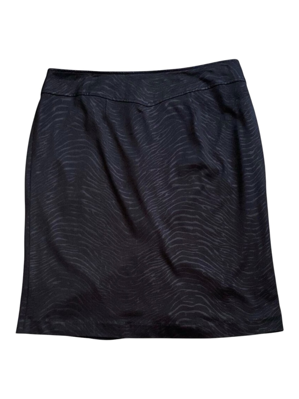 Alberto Makali Skirt Womens 12 Black Animal Print Career Stretch Lined Back Zip